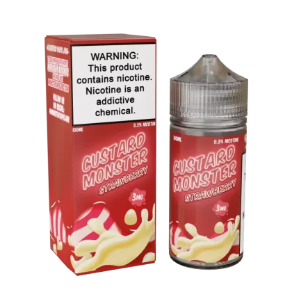 Custard Monster - Strawberry - 100ML E-Liquid - 0MG