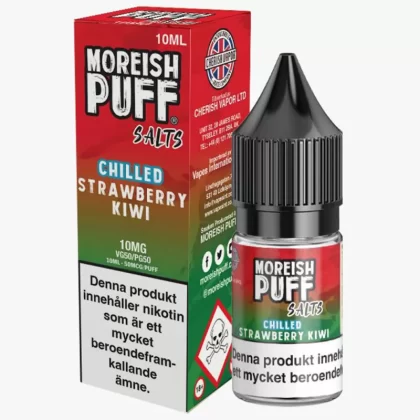 Moreish Puff – Strawberry & Kiwi Nicosalt 10mg 10ml – E juice med nikotin