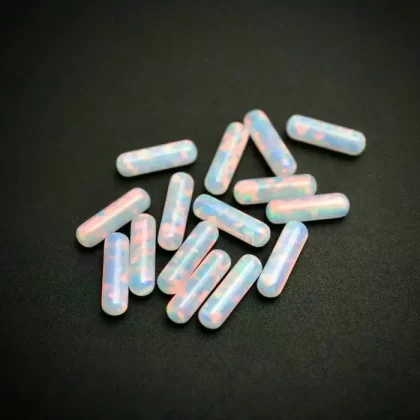 White Opal – Mini Opal Pillars (3X10mm) by Ruby Pearl Co. - Ejuicewarehouse