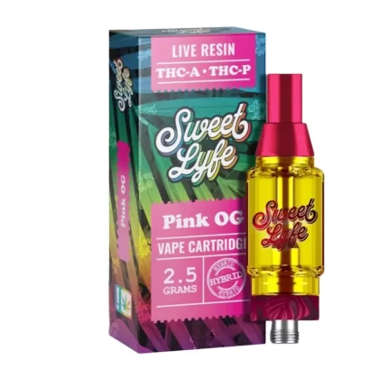 Sweet Lyfe Live Resin Pink OG THC-A + THC-P Cartridge – 2500mg