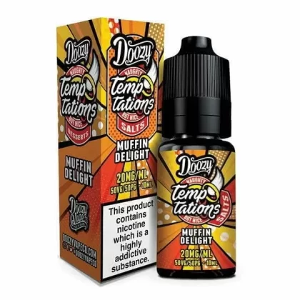 TEMPTATIONS MUFFIN DELIGHT NIC SALT E-LIQUID BY DOOZY