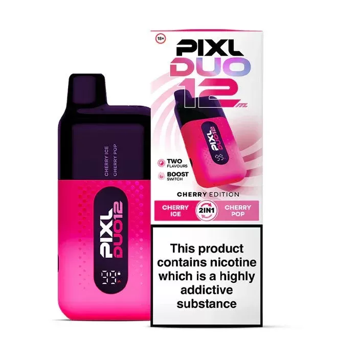 Pixl Duo 12 Prefilled Pod Vape Kit - Raspberry Edition - Image 2