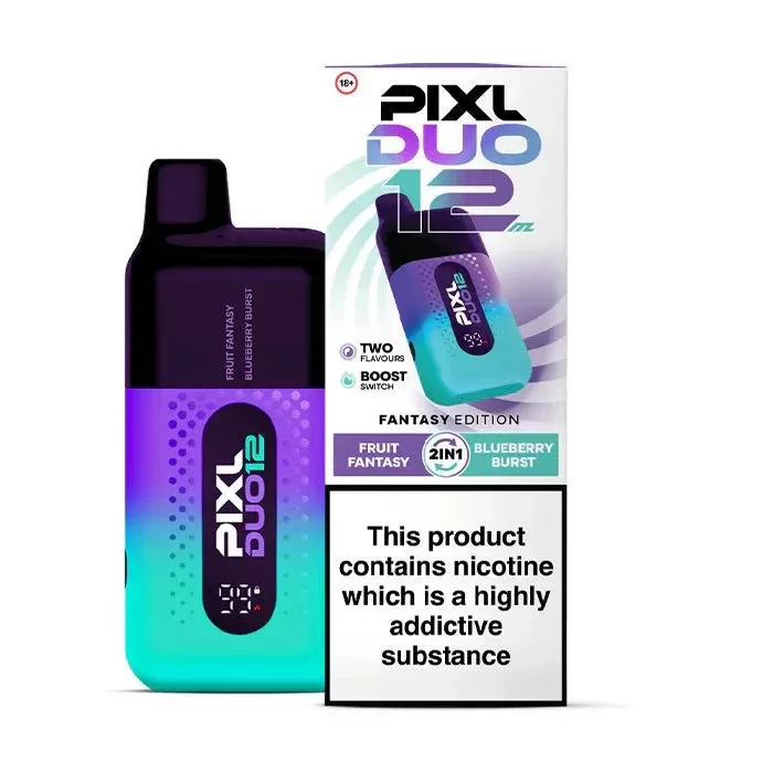 Pixl Duo 12 Prefilled Pod Vape Kit - Raspberry Edition - Image 3