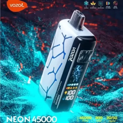 Vozol Neon 45000 – 45K Puffs S.i.L.C Smart Technology Dual Mode Disposable Vape - 45000 puffs; Vape Product; Berry Cherry Lime, Blue Razz Ice