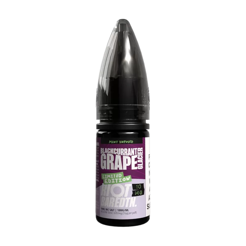 Black Grape Glacier Riot Bar EDTN Nic Salt 10ml - 10mg - Vape Product (43D01D)