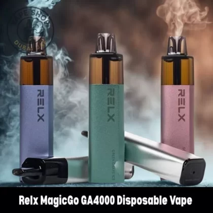 Relx MagicGo GA4000 Disposable Vape with 4000 Puffs - Vape Product, BOX OF 10 PCS; Drak Sparkle, Grapefruit Sugar Ice