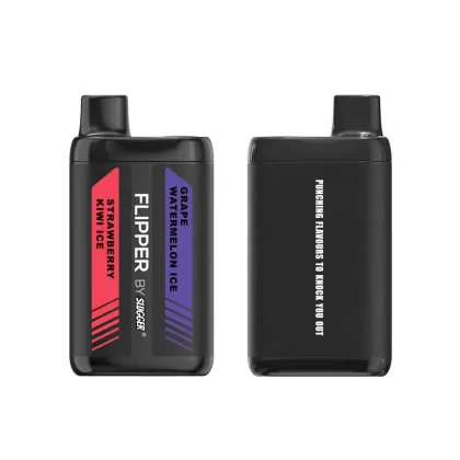 Flipper Disposable Vape -Strawberry Kiwi Ice+Grape Watermelon Ice 40mg (12000 Puffs)