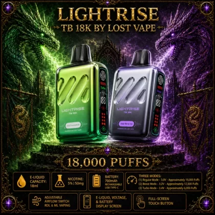 LightRise TB 18K by Lost Vape - Gold Tobacco (BLK Series)