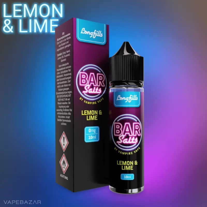 Bar Salts Longfills – Lemon & Lime 10ml - Zitrone / Limette - Image 2