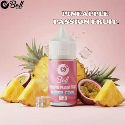 8 BALL MTL PINEAPPLE PASSIONFRUIT SUPER COOL VAPE ELIQUID - Vape Product, Vape Product; Vape Product