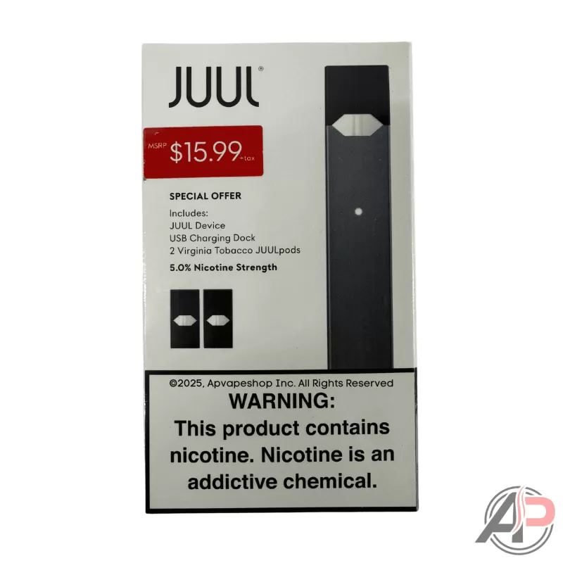 JUUL Virginia Tobacco Starter Kit 2 Pods + Device - Image 2