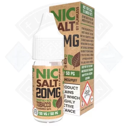 Nic Salt – Smoothly Rich Tobacco 10ml By Flawless