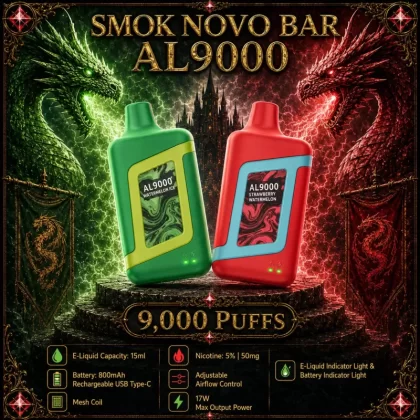 Smok Novo Bar AL9000 - Strawmelon Twist (WHT Series) / Kiwi Dragonfruit Berry