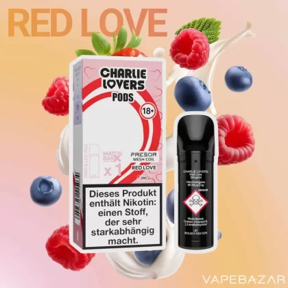 Charlie Lovers Pods – Red Love (1er Pack) - 20mg/ml, 10mg/ml; Vape Product