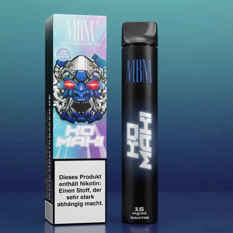 MBM Einweg Vape – Komakai - Zitrone / Wassermelone / Ice / Blaubeere - Image 2