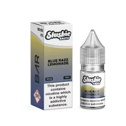 BLUE RAZZ LEMONADE NICOTINE BAR SALT E LIQUID BAR BY SLUSHIE 10ML 50VG