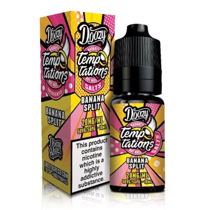 Banana Split By Doozy Temptations Salts 10ml - Nicotine Strength#10mg (Salt)>20mg (Salt)