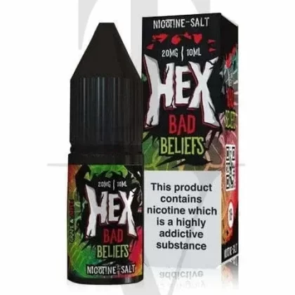 BAD BELIEFS NIC SALT E-LIQUID BY HEX