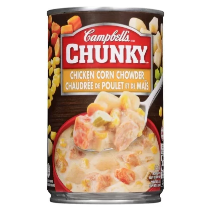 Campbell’s Chunky Soupe Prête à Servir Chaudrée de Poulet et de Maïs, 515 ml
