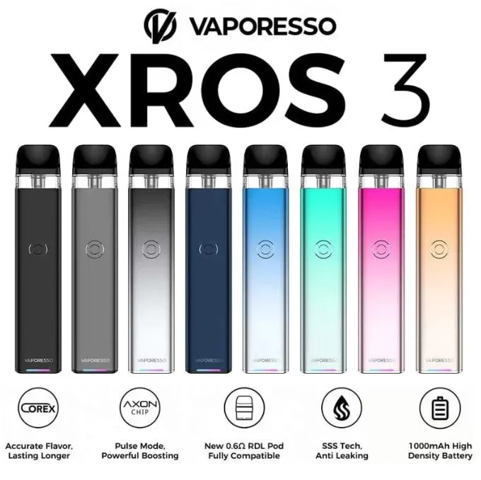 VAPORESSO XROS 3 1000mAh POD SYSTEM - Navy Blue - Image 2
