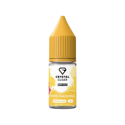 Crystal Clear Bar Salts White Peach Razz Nic Salt Vape Juice - 20mg