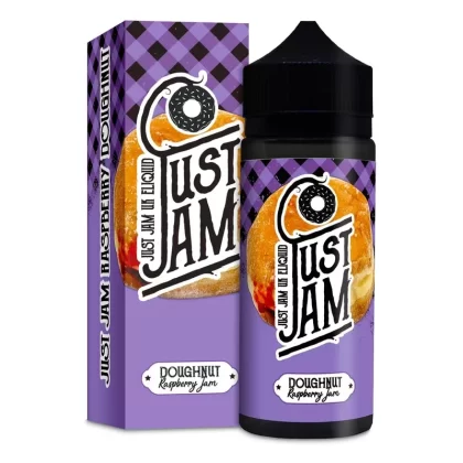 Just Jam Raspberry Doughnut 100ml Vape Juice - Add Nic Shot#0 Nic Shots>1 x 18mg Nic Shot>2 x 18mg Nic Shots