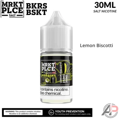 MRKT PLCE Lemon Biscotti BKRS BSKT Salt Nicotine 30mL - Salt Nicotine 24mg - 30mL, Salt Nicotine 48mg - 30mL