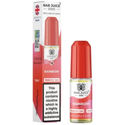 Rainbow Nic Salt E-Liquid by Bar Juice 5000 (10ml) - 10mg