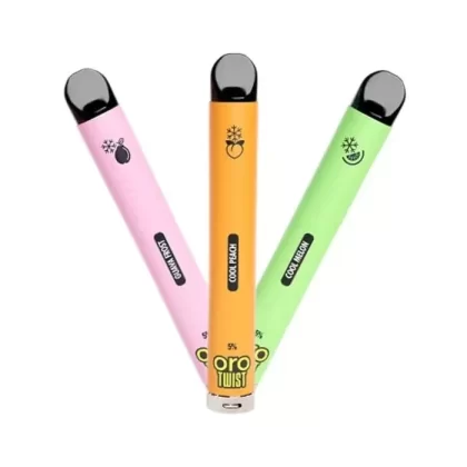 Oro Twist Flow Disposable Vape - Pack Count#Single Pack~Flavor#Aloe Grape>Banana Freeze>Cool Lush>Cool Melon>Cool Peach>Guava Frost>Icy Tangerine>Raspberry Melon>Sweet Melon~Nicotine#50MG