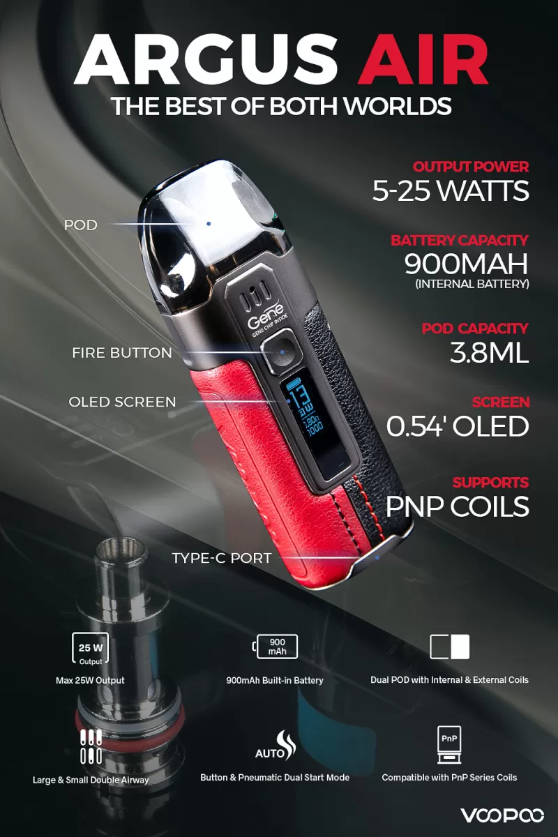 VOOPOO ARGUS AIR 25W POD SYSTEM - Vapebazaar Pk - Image 2