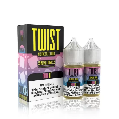 Twist Salt E-Liquid – Pink 0° (Iced Pink Punch) – 30ml (x2)
