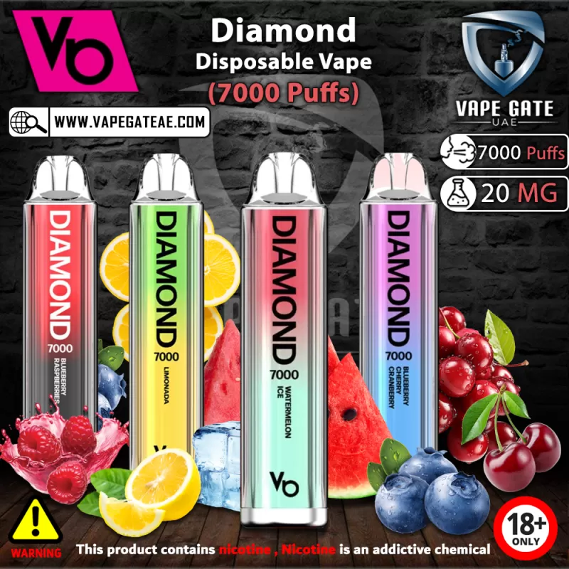 Vapes Bar - Diamond Disposable Vape (7000 Puffs) - Limonada / 20 mg