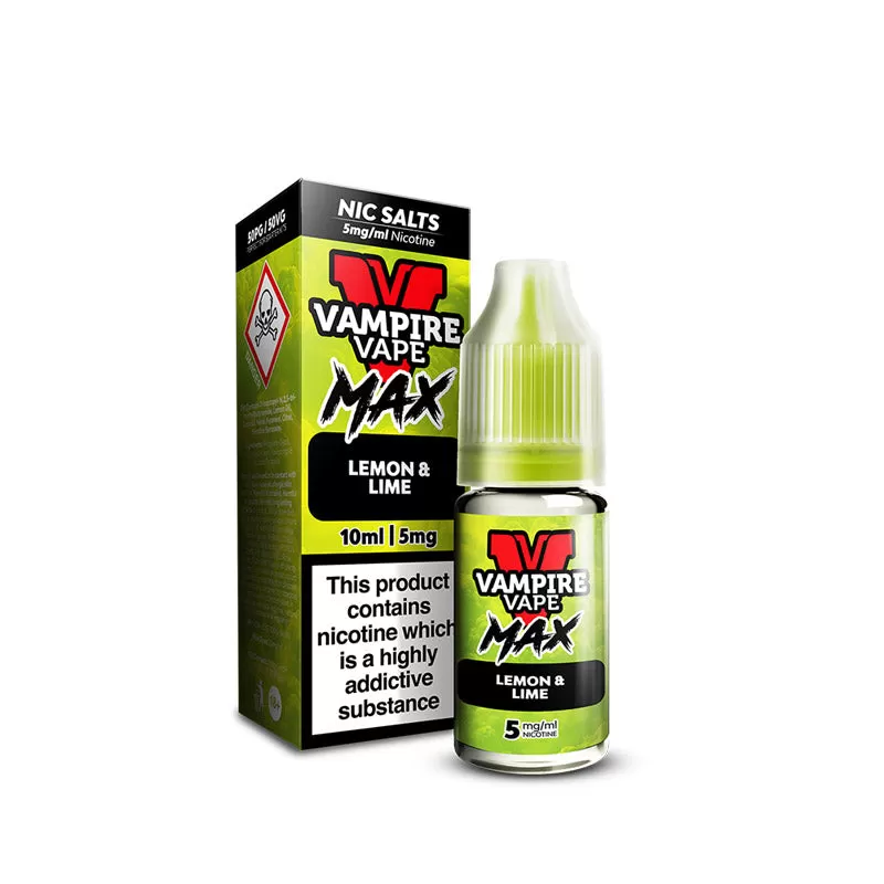 Vampire Vape MAX Lemon Lime Nic Salt E-Liquid 10ml - 20mg - Image 2