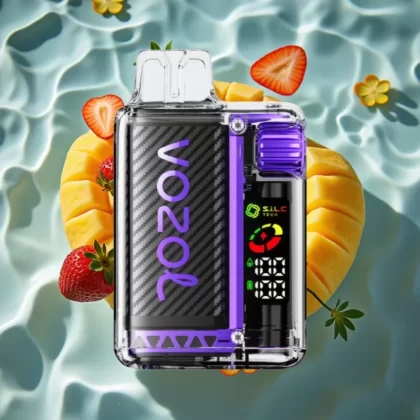 VOZOL Vista 20000 Puffs Strawberry Mango Disposable Vape with 650mAh Rechargeable Battery, 2% Nicotine, OLED Screen & Dual Mesh Coil - Bangvapeaustralia