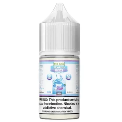 Pod Juice Blue Razz Slushy Freeze TF 30ml Nic Salt Vape Juice - Eightvape