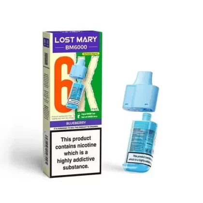 Lost Mary BM6000 Prefilled Pods - Flavour#Cola Lime>Strawberry Raspberry Blackberry>Triple Melon>Banana Ice>Blackcurrant Apple>Blueberry>Blueberry Sour Rsapberry>Lemon Lime>Triple Mango>Wate
