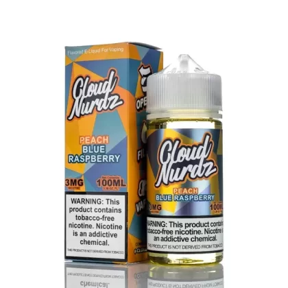 Cloud Nurdz E-Liquid - Peach Blue Raspberry - 100ml - 3mg