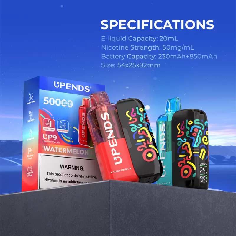 Upends UP9 50K Puffs Disposable KIT - Image 3