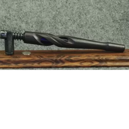 Half Open Twist in African Blackwood w/ Blue Glass by PhattPiggie - Ejuicewarehouse
