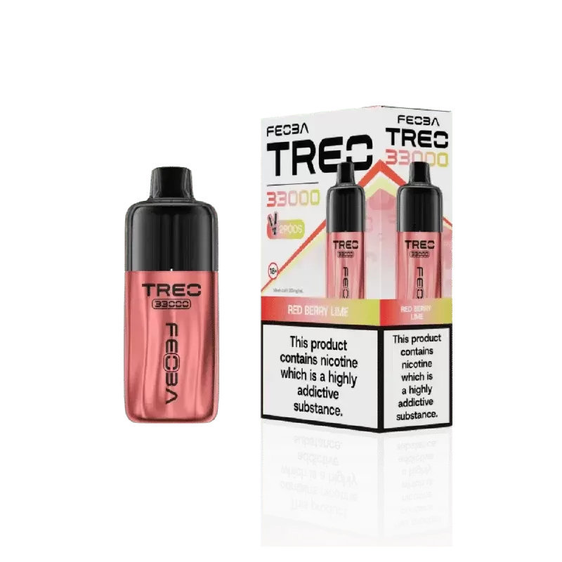 Feoba Treo 33000 Prefilled Pod Kit Red Berry Lime - Nicotine Strength#20mg (E792FB) (E792FB)