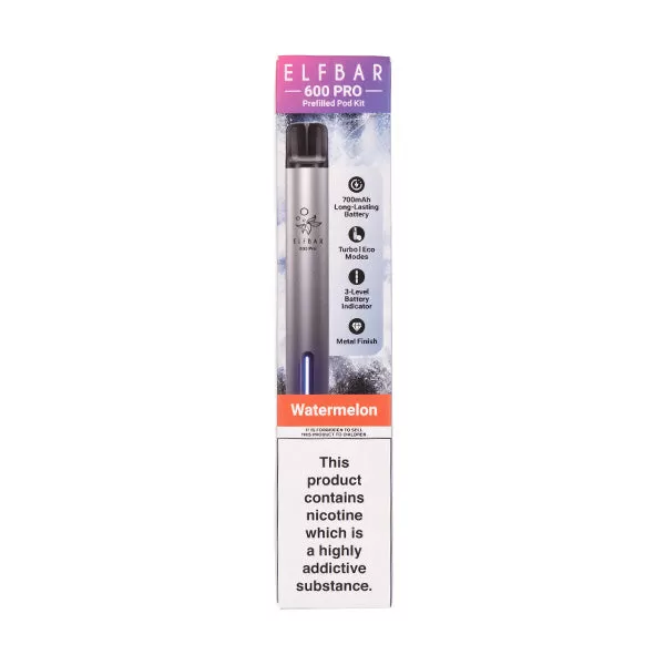Elf Bar 600 Pro Prefilled Pod Kit - Aurora Cyan & Blueberry Sour Raspberry