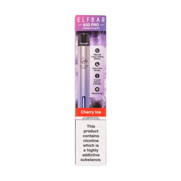 Elf Bar 600 Pro Prefilled Pod Kit - Aurora Cyan & Blueberry Sour Raspberry - Image 3