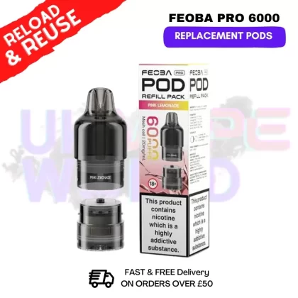 Pink Lemonade FEOBA Pro 6000 Replacement Pods