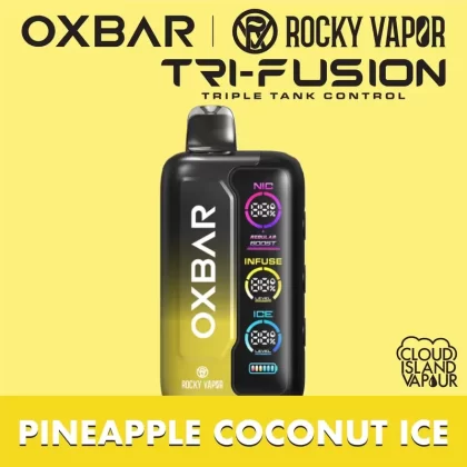 Rocky Vapor Oxbar Tri Fusion Disposable Vape – Pineapple Coconut Ice