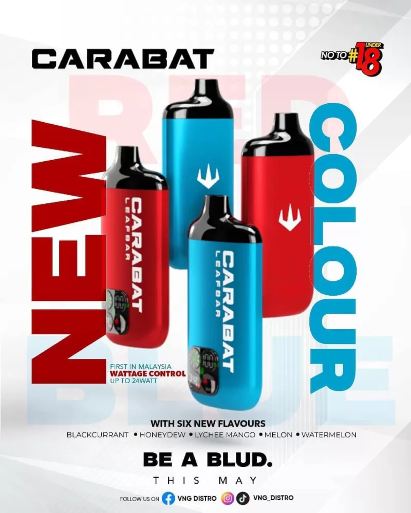 Carabat Leafbar 15000 Puffs - Starter Kit (Device + Cartridge) / Fresh Watermelon (Ice Series) - Image 2