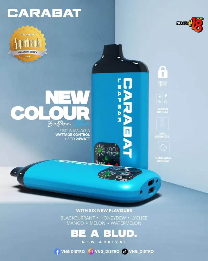 Carabat Leafbar 15000 Puffs - Starter Kit (Device + Cartridge) / Fresh Watermelon (Ice Series) - Image 3