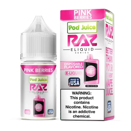 Pod Juice X RAZ Salt - Pink Berries - 30ML E-Liquid - 35MG