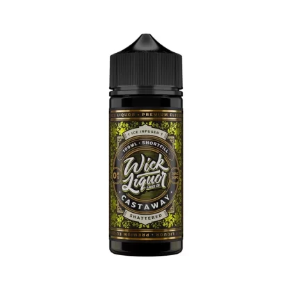 Wick Liquor 100ml E-Liquid Shortfill Castaway Shattered - Nicotine Strength#0mg