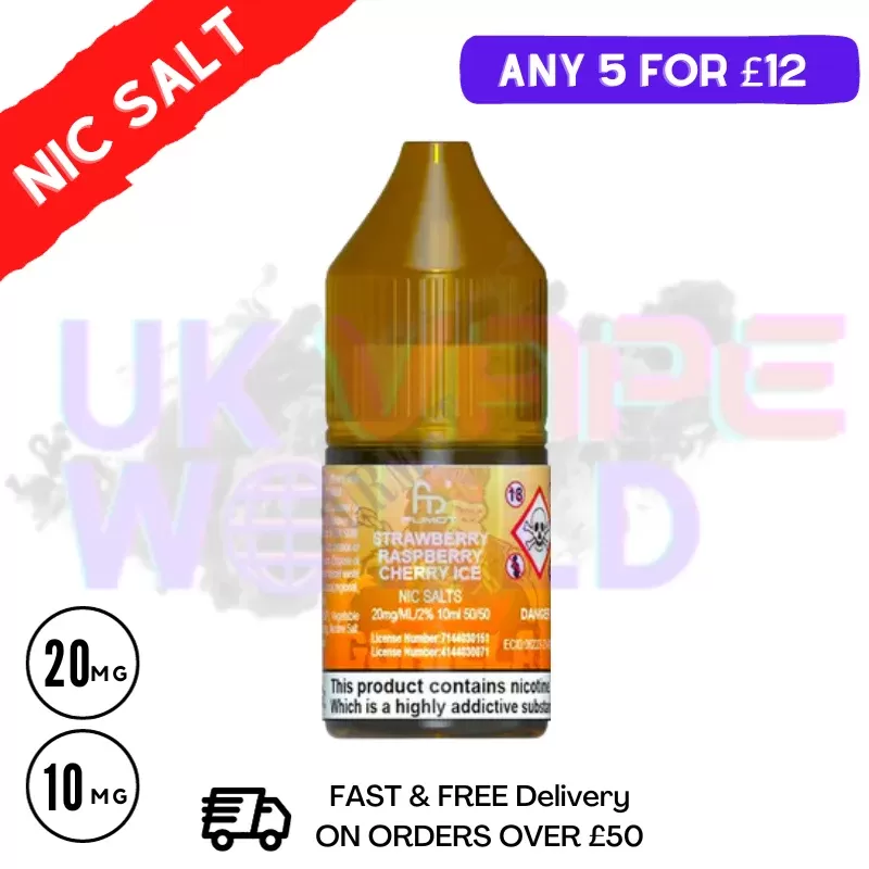 Strawberry Raspberry CHERRY ICE – RandM Tornado 7000 Nic Salt 10ML eLiquid