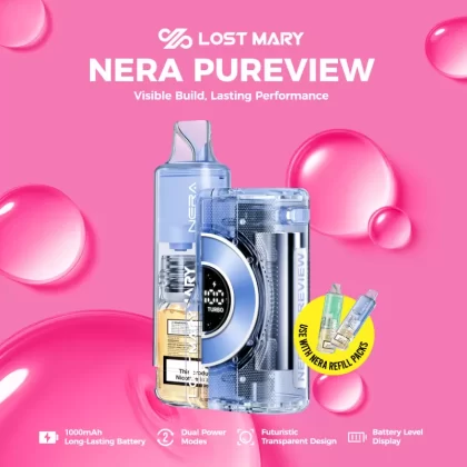 Lost Mary NERA PUREVIEW 40K Disposable KIT - 40,000 Puffs - Watermelon Ice | Red